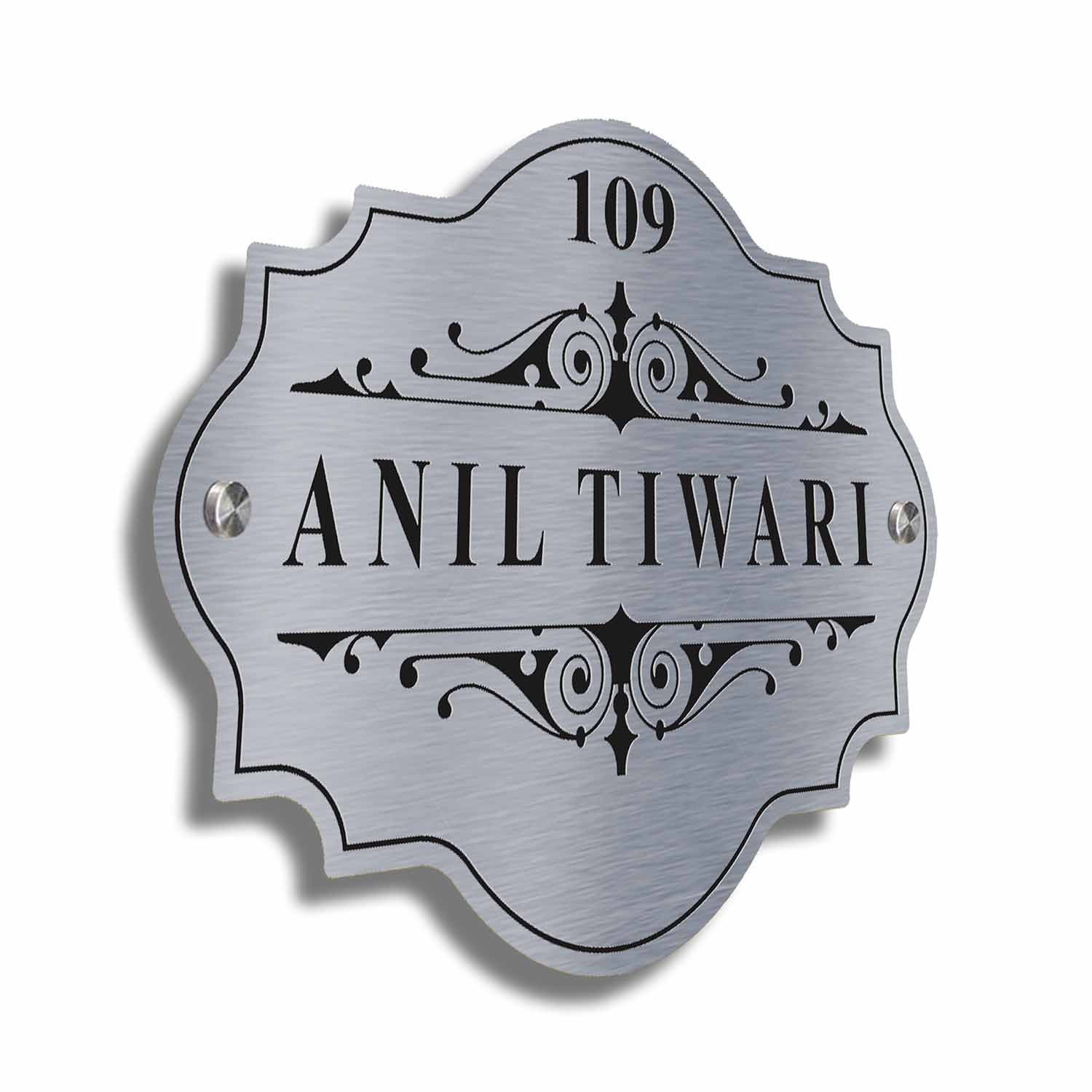 SS Etching Nameplate Customized Name Plate Designs for Home Online in