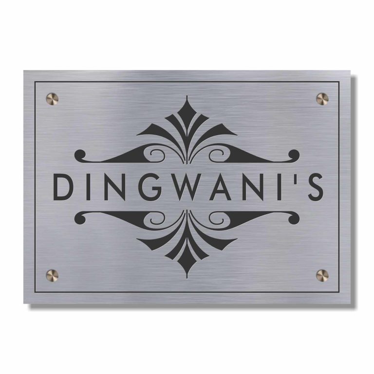 Custom Metal Name Plates for Home, Stainless Steel Name Plate Design